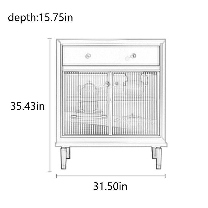 Armoire de rangement simple en bois massif de luxe léger