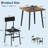 Dining Table Set for 2 with Upholstered Chairs, Space‑Saving Wood Kitchen Table for Small Apartments & Homes
