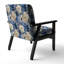 Chaise d'appoint florale Cobalt-6885880