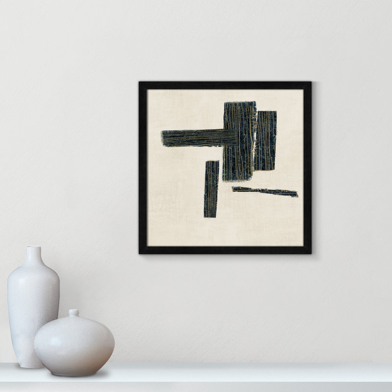 «Stiched II» par Casa Fine Arts, H 17 po x l 17 po x P 0,75 po, Impression encadrée noire sans passe-partout