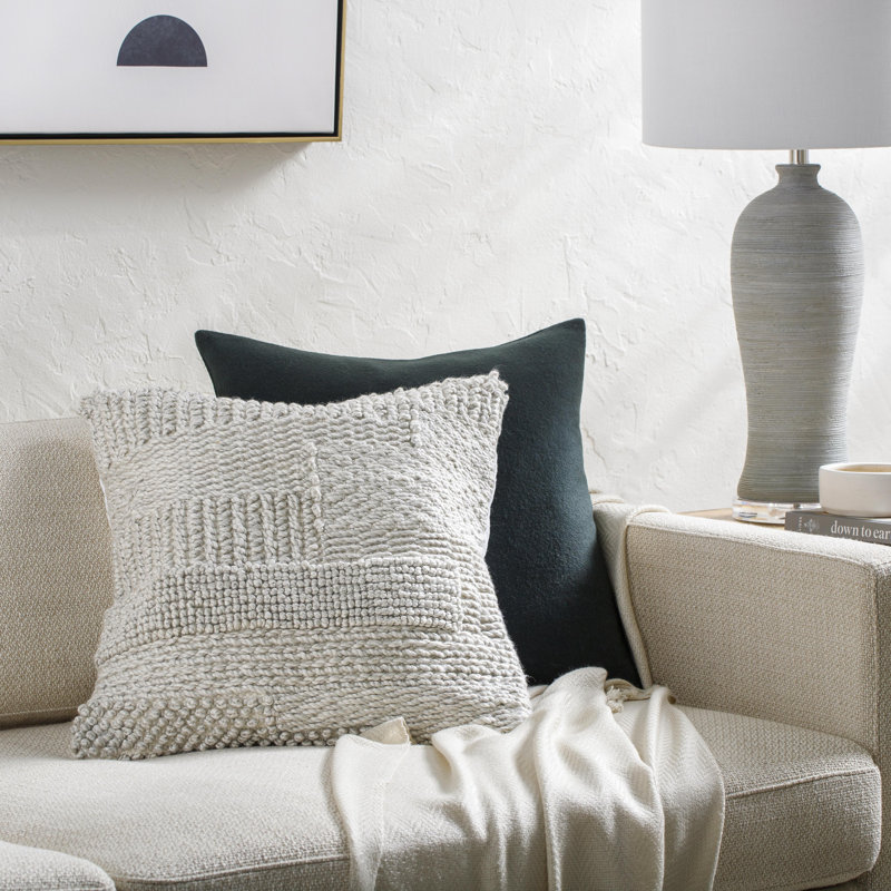 Nauru Sequined Throw Pillow, 18" x 18", Polyester/Polyfill