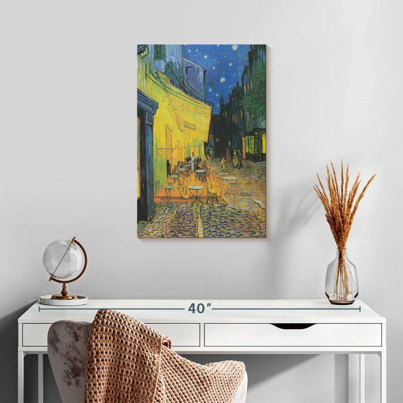 Sireci Cafe Terrace At Night, 24" H x 16" W