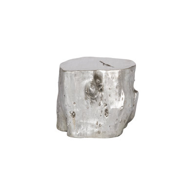 Log Stool, Silver Leaf
