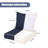 Fade Resistant Outdoor Chair Cushions Set Of 2, Deep Seat Patio Cushions 25.6 X 25.6 With Removable Cover, 28D High Resilience Foam Replacement Outdoor Seat Cushions With For Sofa, Adirondack Chair, Sectional,Navy Blue-124896491-124896495