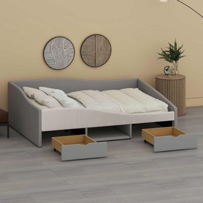 Daybed Frame Featuring Storage Drawers
