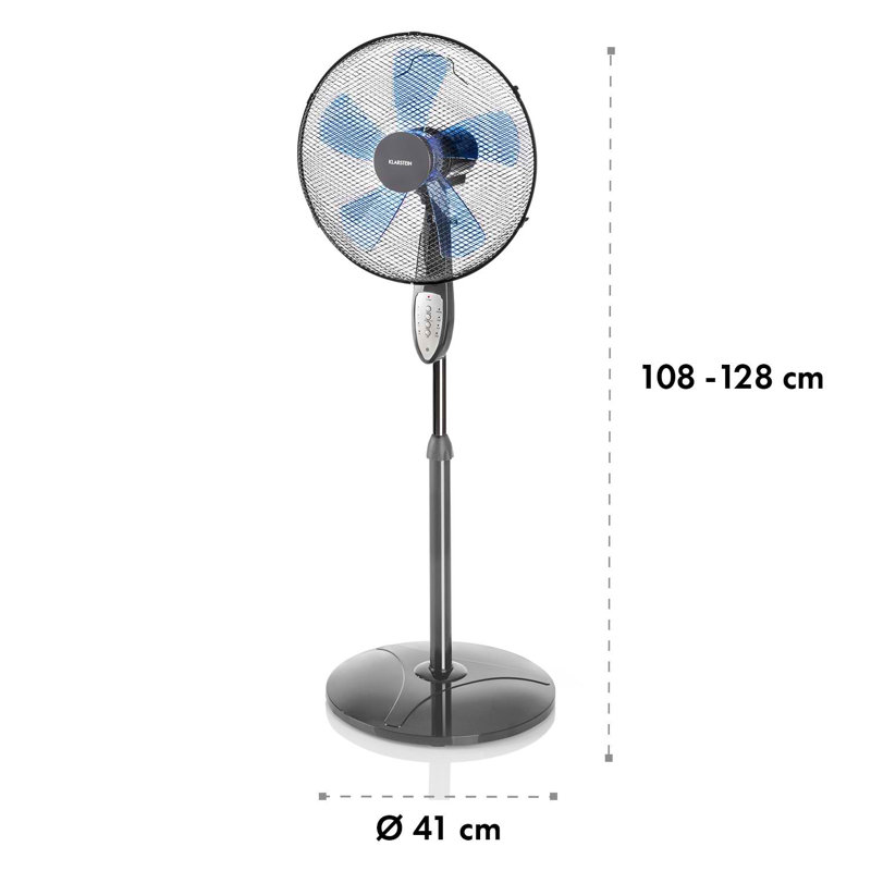 Summerjam Oscillating Pedestal Fan, Grey