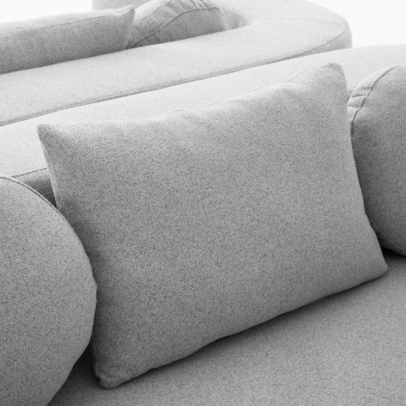 Canapé modulaire compressé Arcle Boneless, Gris