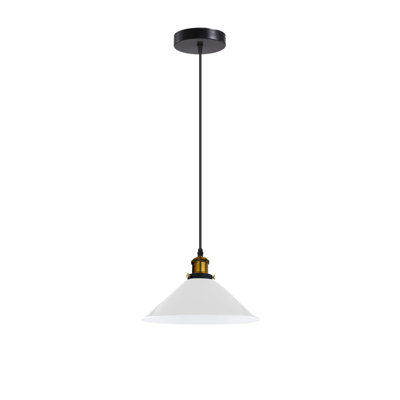 Modern Industrial Cone Pendant Light | Adjustable 1-Light Ceiling Fixture for Kitchen Islands, Dining Areas & Hallways