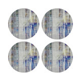 Birch Holiday Vegan Leather Round Coasters