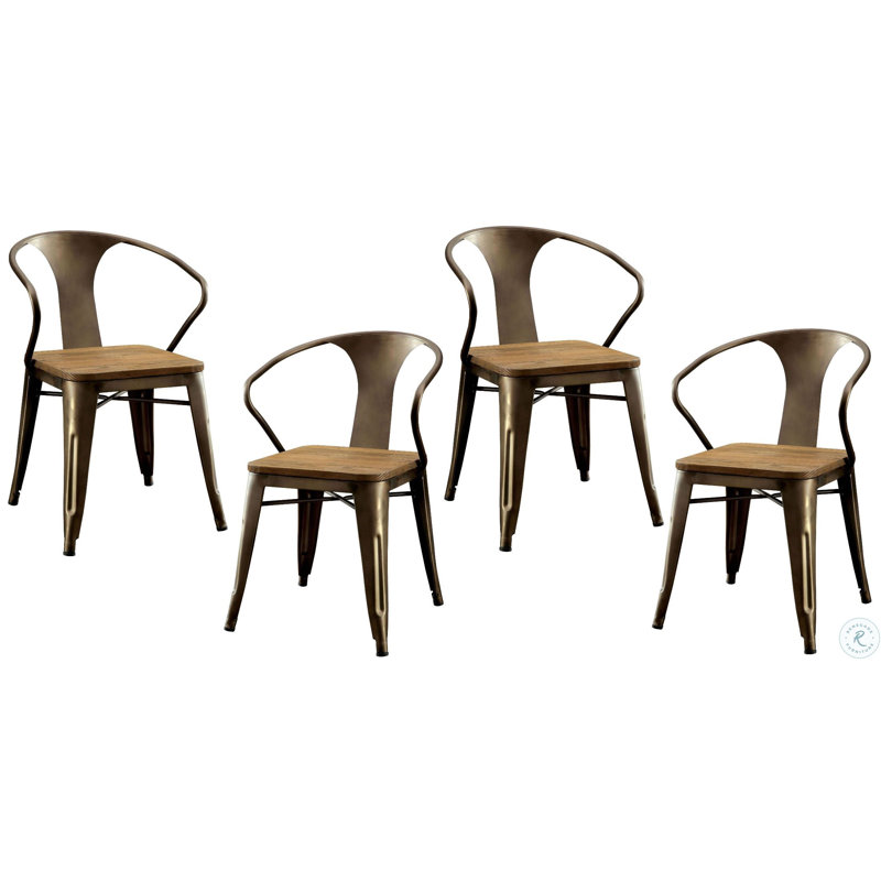 Chaise d’appoint en métal brun Khamis