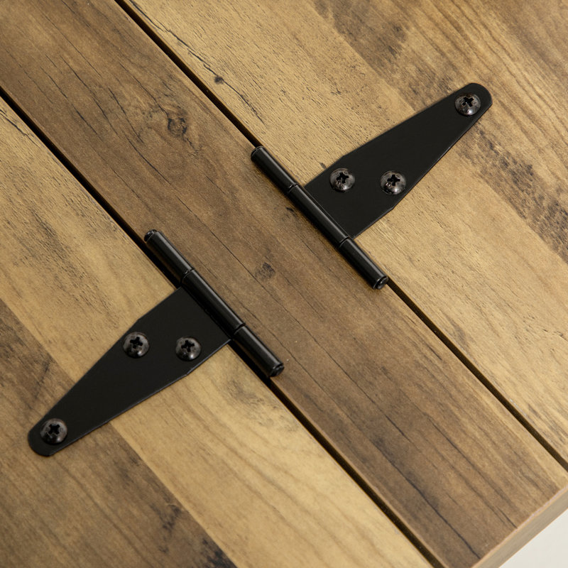 Table basse carrée avec élégance - rangement caché pour le salon, pieds en bois de pin