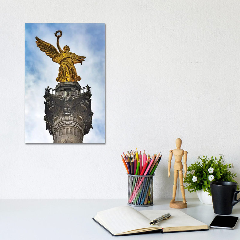 The Angel Of Independence, Mexico City, Mexico. Built In 1910 Celebrating It's Independence Of 1821. by William Perry - Wrapped Canvas Gallery-Wrapped Canvas Giclée