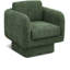Fauteuil d'appoint pivotant en tissu Alessandra Chenille-88357516