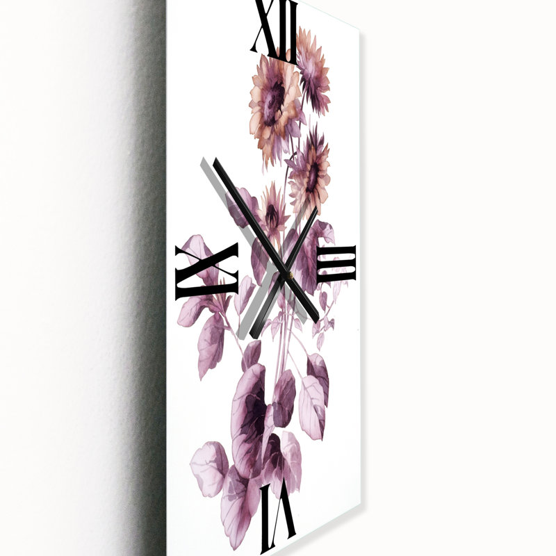 Horloge murale Wildflowers III, Petit