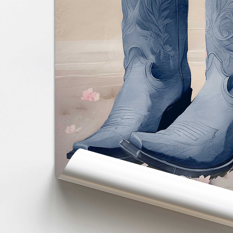 «Cowboy Essentials» en bleu I, impression roulée, H 10 po x l 8 po