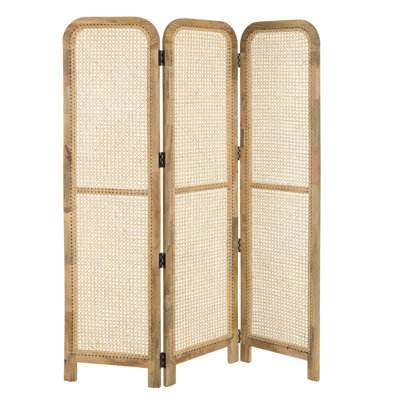 Boronda 152 cm W x 183 cm H 3 - Panel Solid Wood Folding Room Divider