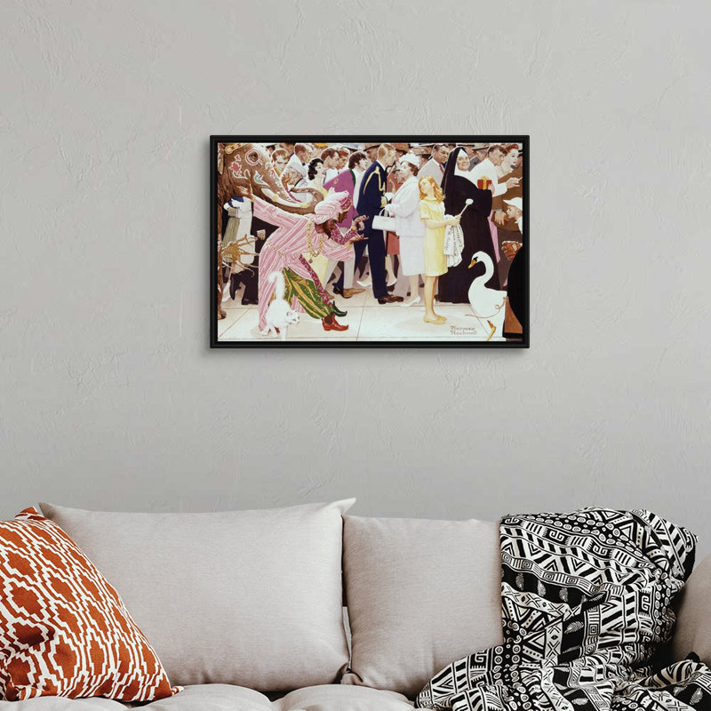 Art mural sur toile The samedi People, H 22 po x l 32 po x P 1,75 po, Cadre flottant noir
