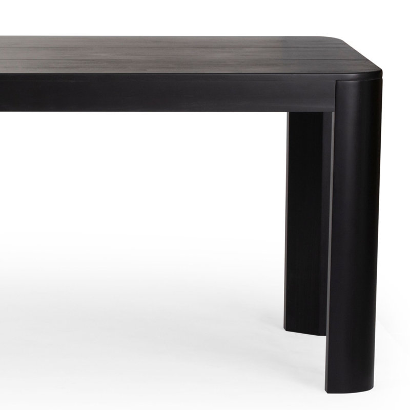  Bergeman Solid Wood Dining Table, Black, 30" H x 35.75" W x 72" L