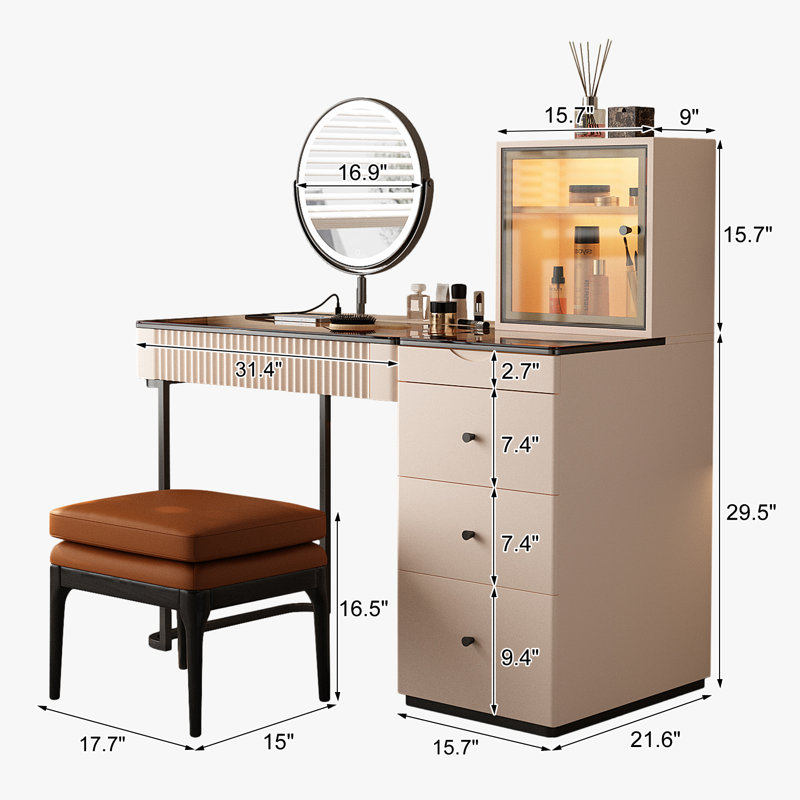 Makeup Vanity Set, Pink