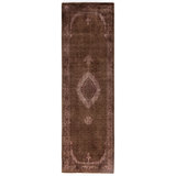 Overdyed Hand-Knotted Wool Modern-Contemporary Brown Runner 2' 6" x 8' 5"
