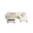 White Faux Leather 3-Piece Sectional Sofa Set with Storage Ottoman-2016335549-2016335548