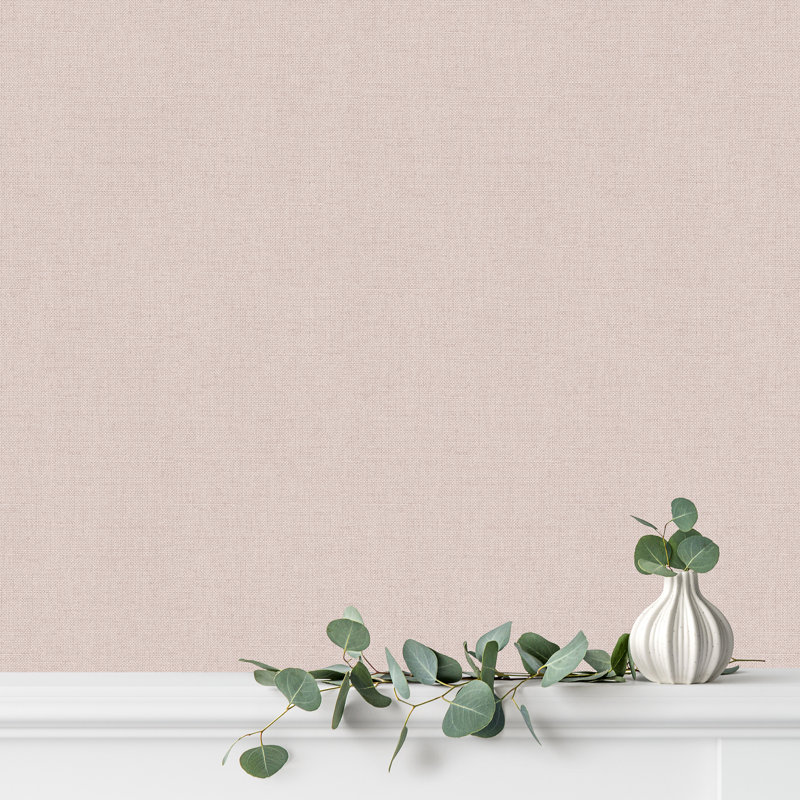 Papier peint texturé en faux tweed, Pink