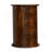 Solid Wood 3-Drawer Chestnut Drum, Brown