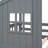 Twin Over Twin House Bunk Bed With Roof & Ladder, Solid Wood Frame-1463724481