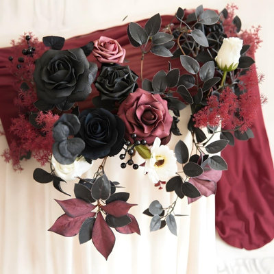 5.9Ft Artificial Flower Garland For Weddings, Rustic Wedding Arch & Table Decor