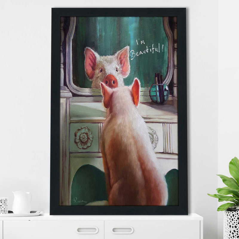 Affirmation par Lucia Heffernan - Peinture, Cadre espresso, H 49,5 po x l 33,5 po x P 1 po