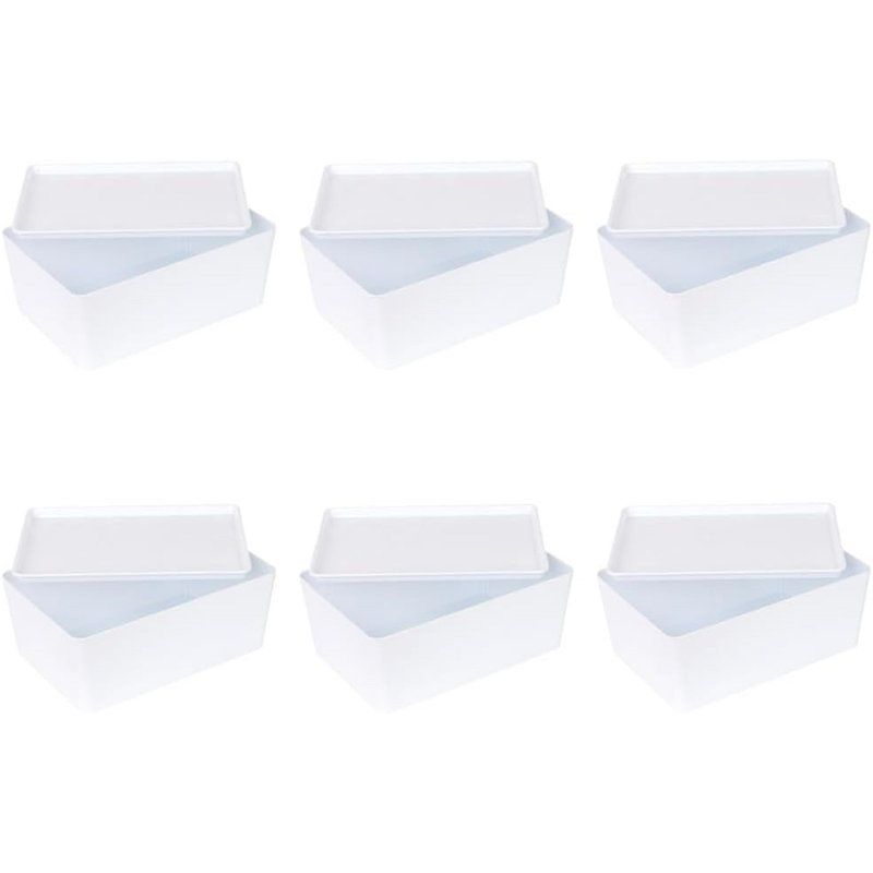 Rebrilliant Plastic Storage Bin With Lid, White Basket With Handle For Organizing, Multipurpose For Classroom, Drawers, Desktop, Office, Playroom, Shelves, Closets