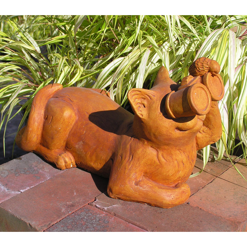 Animals Weather Resistant Concrete / Cement Garden Statue, Terra Cotta