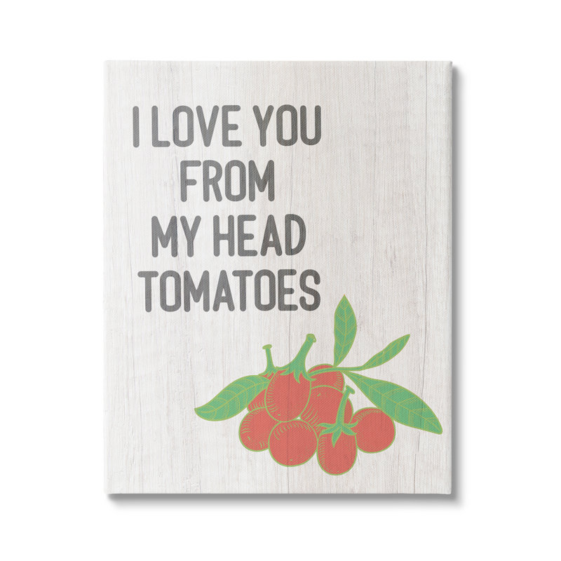 Clever Love You Tomatoes Farm, Plaque murale, L 16 po x H 16 po