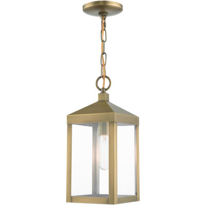 6.25in Satin Post Top Lantern Outdoor Light with Clear Glass Shade
