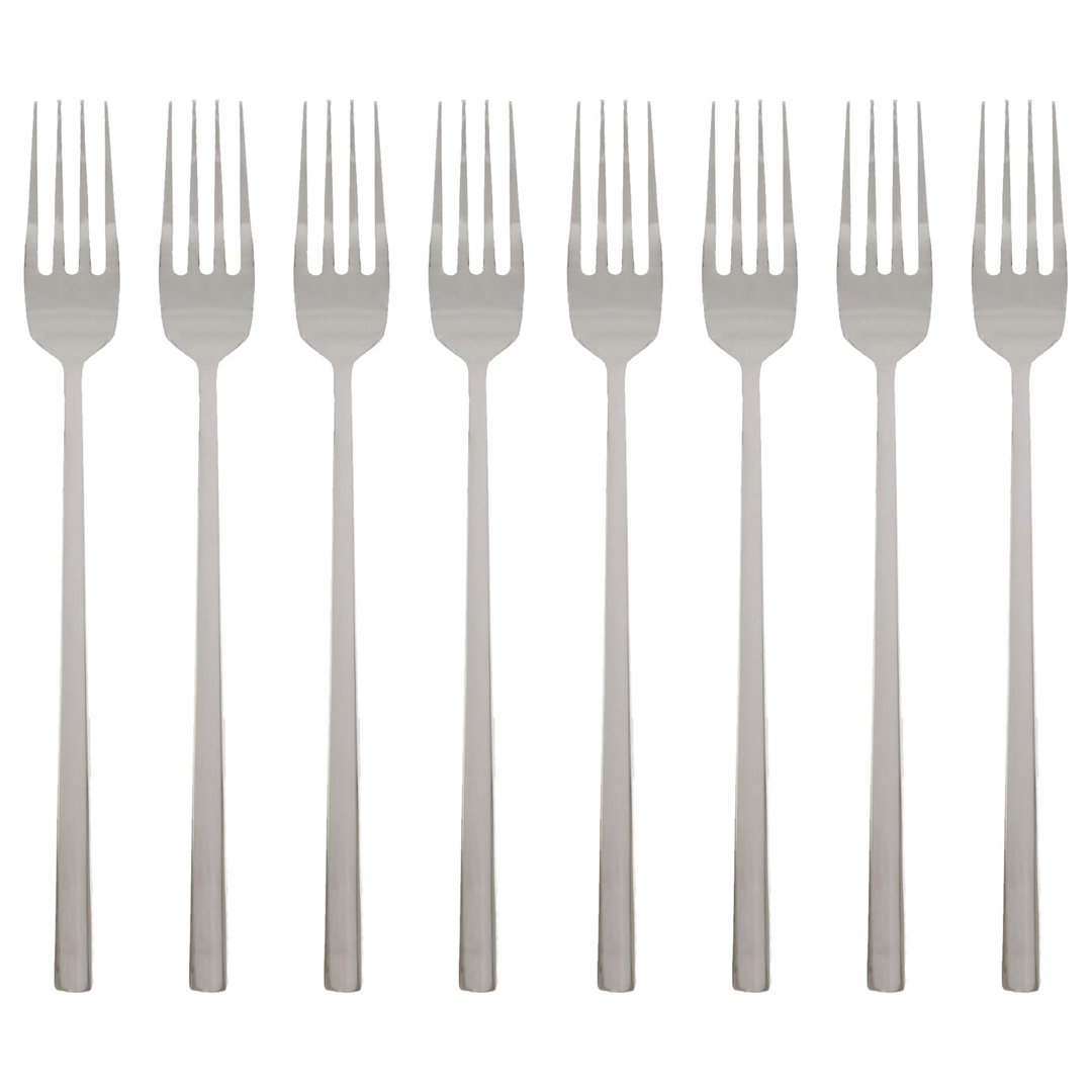 Stainless Steel Dinner Forks - 19.5cm - Pack of 8