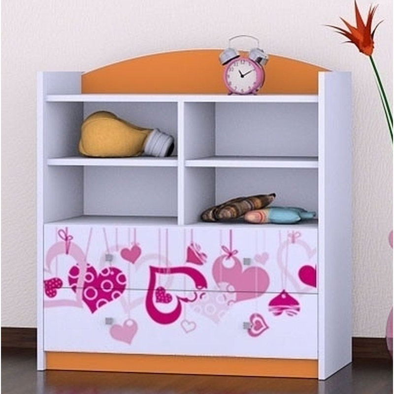 Elle 96cm H X 86cm W Kids Cube, Orange