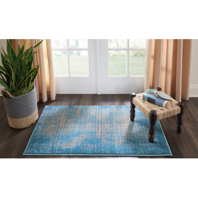 Tapis bleu Maren
