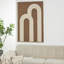 The Novogratz Polyester Geometric Living Room Framed Wall Art with Tan Layered Arches