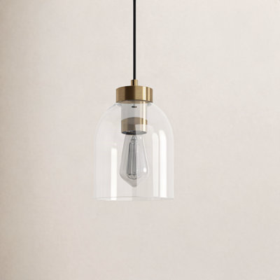Gemma Single Light Glass Pendant