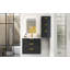 Armoire flottante murale 24 po avec armoire latérale, meuble-lavabo rectangulaire, petit lavabo avec trou de robinet simple et trop-plein, armoire de salle de bain moderne avec lavabo en céramique-118324816