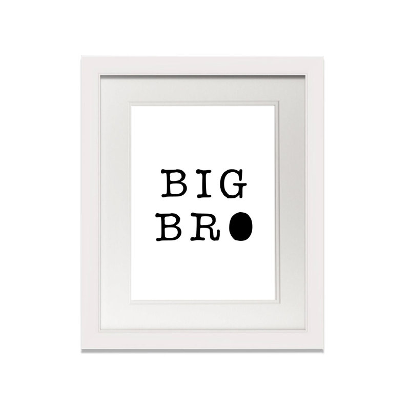 «Big Bro», art encadré, H 20 po x l 16 po x P 1 po