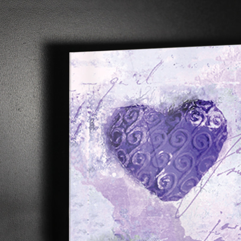 Purple Hearts Sample by Andrea Haase - No Frame Painting on Plastic / Acrylic, 65cm H x 65cm W