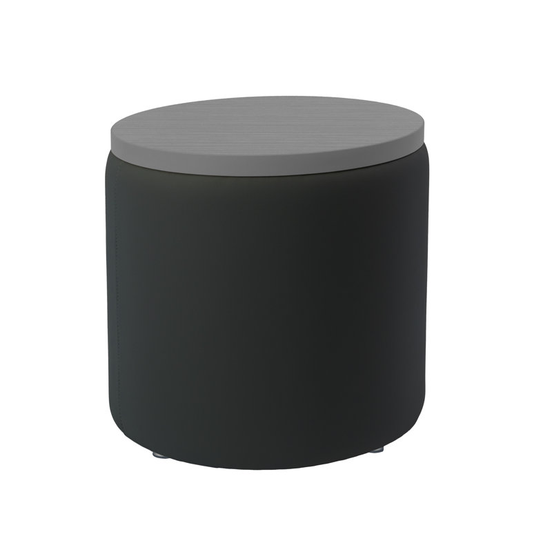 Table ronde avec repose-pieds de 18 po de hauteur Pro Series, Noir/gris