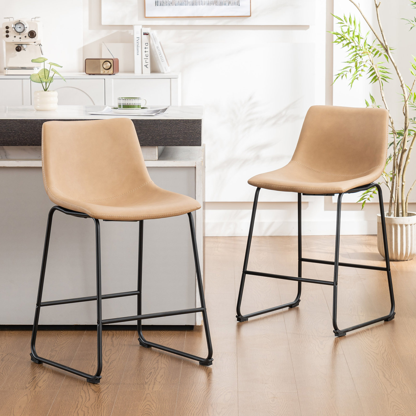 Anke Bar and Counter Stool, Taupe, Counter Stool (24” Seat Height)