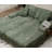 Modern Corduroy Convertible Combination Sofa Bed & Fluffy Oversized Lounge Chair Set, Extra Plush Double Sleeper Sectional for Contemporary Living Room-1482358843