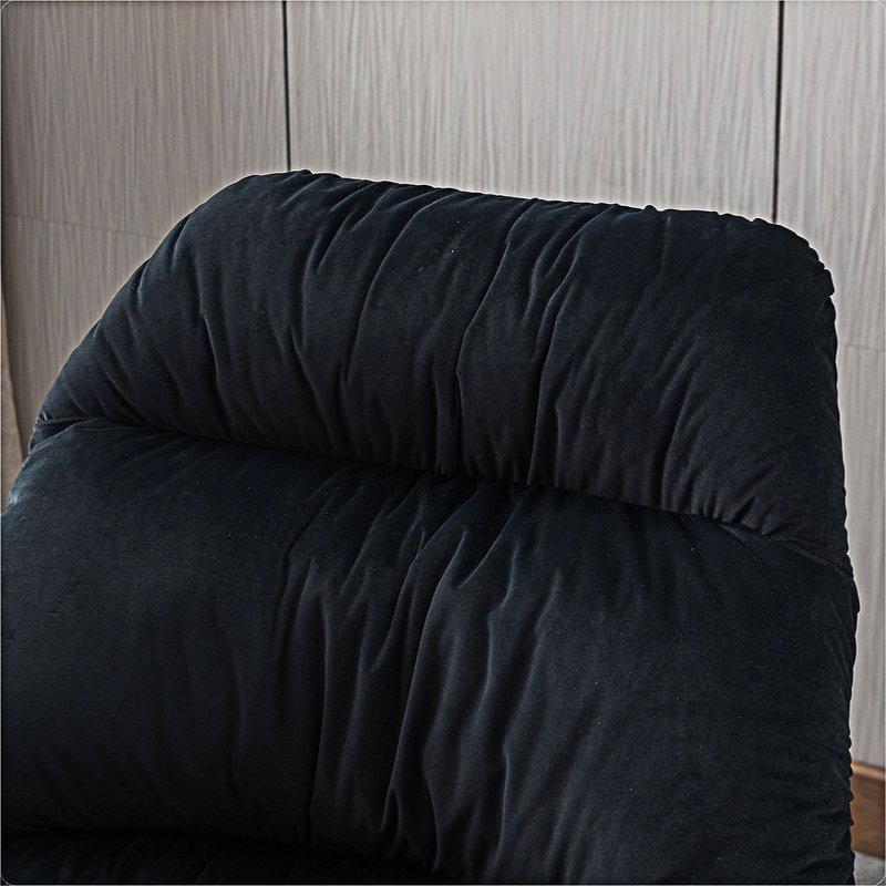 Chaise berçante Ireri, Velours noir