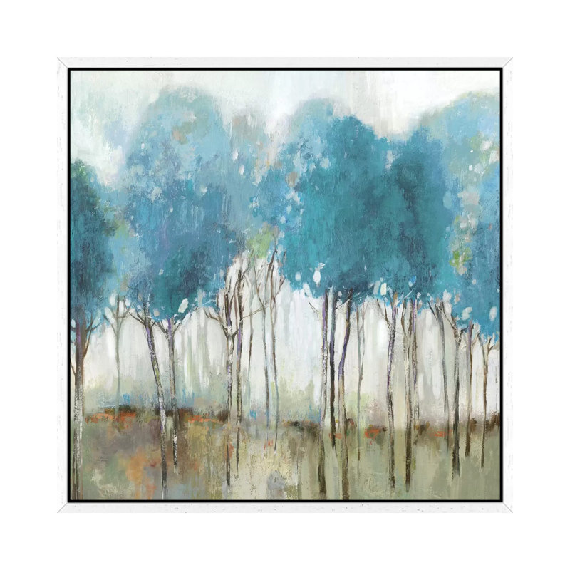 Misty Meadow I 1 Piece Painting on Canvas, 66.04 cm H x 66.04 cm W, White Framed Canvas
