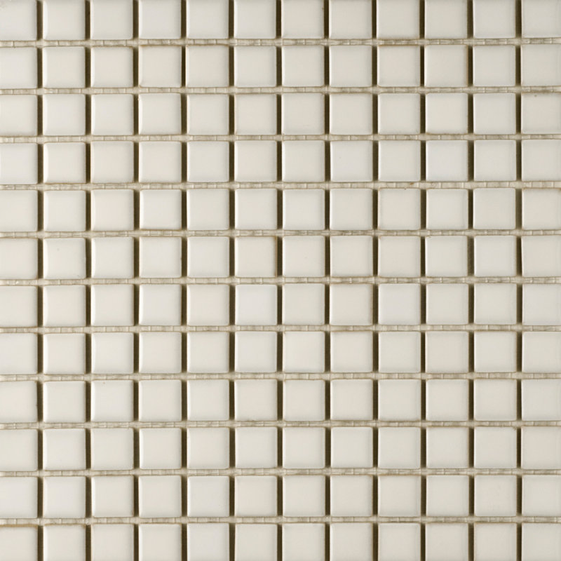 Afloat™ 13" x 13" Porcelain Mosaic Sheet, White