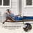 Set Of 2 Wicker Chaise Lounge Chair Outdoor Patio Lounger With 5 Adjustable Back, Wheels, Cushion, And Armrests, Gray-578458444