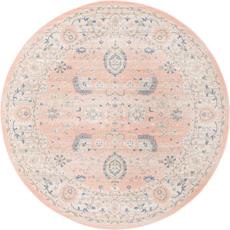 Exann Oriental Indoor Rug, Round 7'